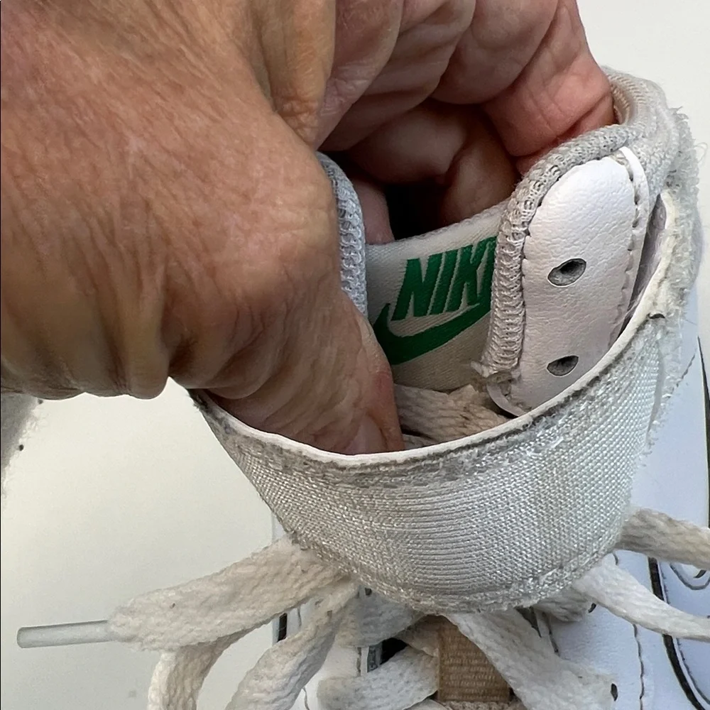 Nike White and Gray‎ High-Top Sneakers